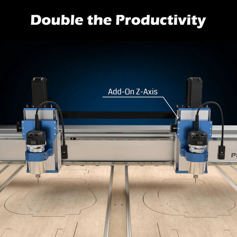 Z-Axis Assembly Kit Upgrade For PROVerXL 4X4 CNC Machine With NEMA23 Closed-Loop Stepper Motor And 65mm Spindle Motor Holder For Compact Router Or Trim Router, add-on Z-axis on CNC