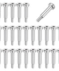 26 Piece 304 Stainless Steel Shoulder Bolt Set with 5mm shoulder diameter, 20mm length, M4x0.7 thread, hex socket bolts