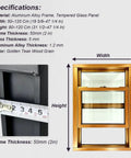 Heavy Duty Insulated Sliding Windows For Sheds Featuring Soundproof Tilt Glass And Warm Wood Grain Finish Smooth Flush Mount Replacement Dead Quiet Workshop Zero Sweat Setup, showing specifications and dimensions.