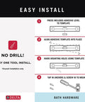 Installation guide for Matte Black Single Towel Hook For Bathroom Or Kitchen Heavy Duty Rust Resistant Dope Space Saving Organizer.