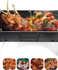 Portable Folding Charcoal Grill For Outdoor BBQ On The Go Stainless Steel Tabletop Smoker Ultra Lightweight Camping Picnic Beach Grilling