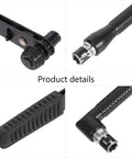 Close-up details of Compact Mini Ratcheting Wrench And Socket Tool Kit Tough As Nails Steel construction and attachments.