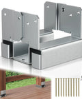 Six Pack 4x4 Post Bases For Concrete And Wood Posts Galvanized Post Anchors For Decks Pergolas Fences And Gazebos Elevates