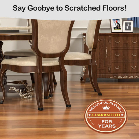 32 Pcs Chair Leg Protectors For Hardwood Floors Silicone With Felt Bottoms on chair legs protecting wooden floor from scratches