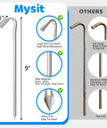 9 Inch Metal Tent Stakes Set 30 Pack Heavy Duty Galvanized Ground Anchors For Inflatables And Outdoor Decor Durable Tent Pegs