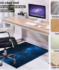 Chair Mat for Hardwood Floors 48x36 Inches Under Desk Protector for Rolling Office Chair on Low-Pile Carpet Anti-Slip Floor Shield in Blue Starry Sky Pattern installed in office