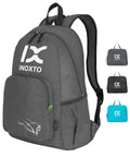 Gray 20L Lightweight Hiking Daypack For Outdoors Foldable Travel Backpack with two large compartments and one small pocket.
