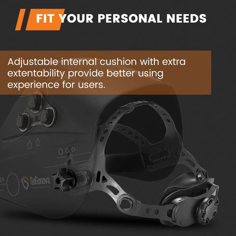 Auto Darkening Welding Helmet with adjustable internal cushion for comfort
