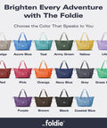 Color options for Foldable Travel Tote Bag For Women, 40L Weekender Duffel With Multiple Pockets And Luggage Sleeve, Navy Blue