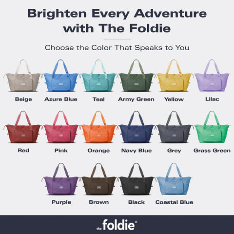 Color options for Foldable Travel Tote Bag For Women, 40L Weekender Duffel With Multiple Pockets And Luggage Sleeve, Navy Blue