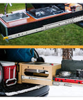 Heavy Duty 44 Inch Side Mount Full Extension Drawer Slides 1 Pair Rock Solid Steel Slide Like Butter Locking Design for outdoor kitchen setup.