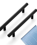 Two pieces from Thirty Pack Matte Black Stainless Steel Cabinet Pulls Seven And Three Eighths Inch Length With Five Inch Center To Center