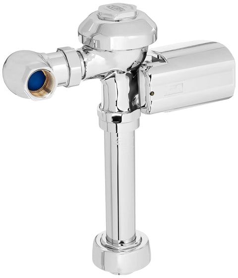 Touchless AquaSense 1.28 GPF Sensor Flush Valve For Water Closets Chrome Impact Resistant Housing Go Blue Dual Seal Clog Resistant Bypass Chloramine Resistant Seals Tamper Proof Cap Low Maintenance chrome flush valve