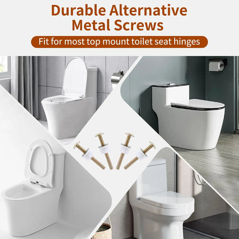 4 Pack Toilet Seat Bolts With Nuts And Washers For Quick Fix No Wiggle Replacement Fasteners Fits Kohler And Toto Toilet Seats By Syocsek Durable Steel Screws Set