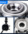 Front Wheel Hub And Bearing Assembly Compatible With 2011 2020 Chevrolet Silverado 2500 HD 3500 HD And GMC Sierra 2500 HD 3500 HD 4WD 8 Lug With ABS Beefed Up Heavy Duty Replacement Upgrade For Tough Truck Builds showing connector and bearing detail