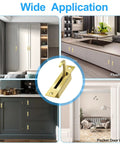 Pocket Door Handles Stainless Steel 304 Edge Pull Hidden Flush Mount Sliding Door Pull for cabinets, drawers, flush pull in gold.