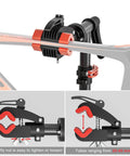 Close-up of Bike Repair Stand Bench Mount For Home And Shop Maintenance, stable clamping mechanism for secure bike positioning