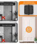 Diagram showing door issues without 30 Piece Stainless Steel Door Hinge Shims Kit With Coated Finish for proper alignment.