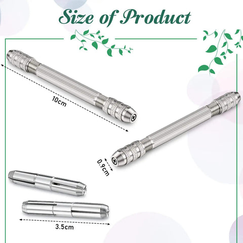 Kick Up Your Craft Game With These Double End Pin Vises And Copper Collets Compact Hand Drill Wire Twisting Tool. Length 10cm, diameter 0.9cm.