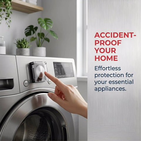 Clear Button Cover Shield For Home Appliances on washing machine, preventing accidental taps