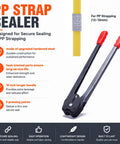 Heavy Hitter Polypropylene Strapping Kit With 3500 Feet Of Half Inch Pallet Tape Aluminum Tensioner Manual Crimper and metal seals for sealing PP strapping.