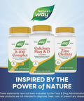 Calcium Magnesium Vitamin D Supplement For Bone Health And Muscle Function Gluten Free Soy Free bottle with Nature's Way logo.