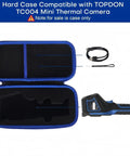 Travel Case For TOPDON TC004 Mini Thermal Imaging Camera With Removable Foam Insert Black Durable Carry Case