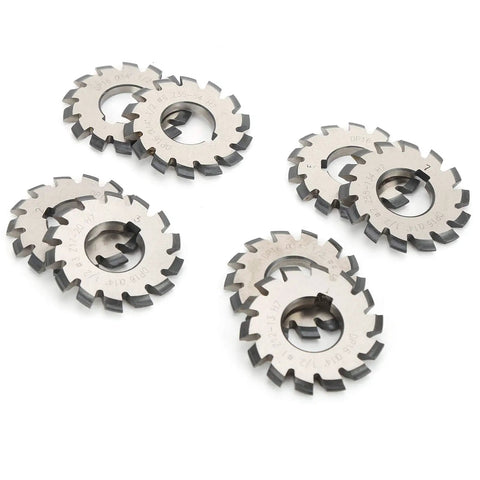 Premium R8 Taper Milling Cutter Set Features Eight Heavy Duty High Speed Steel Gear Cutters Engineered For Precise Machining Tasks With A Universal 14.5 Degree Pressure Angle And Rock Solid Construction For Top Notch Performance In Any Workshop