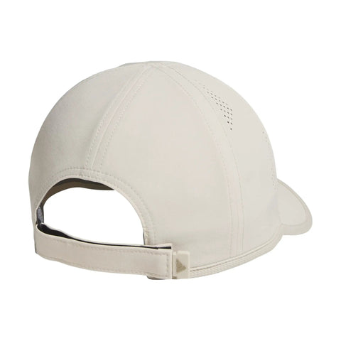 Back view of Superlite Hat For Women Lightweight Moisture Wicking Cap For Gym Ready Workouts with adjustable strap in beige.