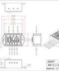 Technical diagram of 12V Reversing Relay Module For Motors And Linear Actuators, 10 Amp Capacity With Limit Switch Support.