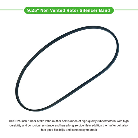 9.25 Inch Non Vented Rotor Silencer Band Two Pack For Brake Lathe Noise Reduction on white background