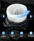 Durable Drop In Ready AC Heater Blower Motor Fan Assembly For Toyota Corolla And Prius Fits 2009 2019 Corolla 2010 2015 Prius And 2012 2017 Prius V Auto AC Without Sunroof displayed with airflow indicators and features