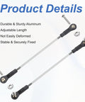 Adjustable RC Car Turnbuckles Camber Link Set 129-139mm Turnbuckle Rod Steering Servo Linkage With M3 Ball Head Rod Ends For Durable Aluminum RC Replacement Parts Built Tough And Crash Resistant. aluminum RC camber link rods with ball ends and screws