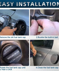 Installing Hyundai Fuel Tank Cap Gas Cap Replacement For 2006 To 2019 Accent, 2006 To 2017 Azera, 2004 To 2019 Elantra, Elantra GT, Santa Fe, Sonata, Tucson And More Easy Install, OEM Style Locking Gas Cap