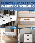 3 Pack 2.9 Inch Invisible Flush Drawer Pull Handles With Screws Zinc Alloy Concealed Ring Pull for cabinets, closets, doors.