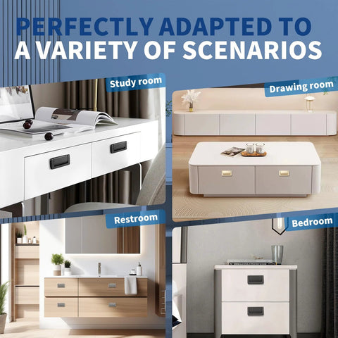 3 Pack 2.9 Inch Invisible Flush Drawer Pull Handles With Screws Zinc Alloy Concealed Ring Pull for cabinets, closets, doors.