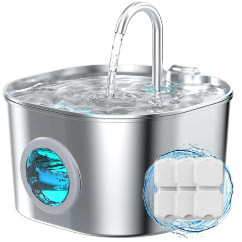 Stainless Steel Cat Water Fountain For Cats And Small Pets Automatic Indoor Waterer Durable Metal Drinking Fountain With No Plastic Design Easy Clean Leak Proof Pet Water Dispenser For Dogs And Felines