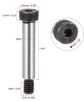 Straight Up Hardcore Alloy Steel Hex Socket Head Shoulder Bolts 1-3/4 X 3/8 Inch Stripper Fasteners 5/16-18 Thread close-up view