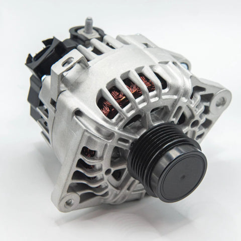 High Output 110A 1.6L Alternator For Kia Soul 2014 2015 2016 Forte 2014 2015 2016 And Hyundai Veloster Turbo 2013 2014 2015 2016 Replaces 37300-2B760 No Auto Start Stop Durable Easy Install No Modifications Required, front view