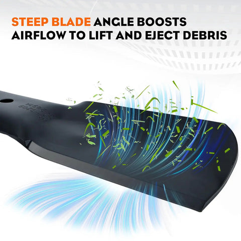 3 Pack High Lift Mower Blades 6 Point Star Set For 50 Inch Deck Riding Mowers ZT1 ZT2 Compatible Ultima XT1 XT2 Enduro Series close-up view