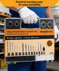 Heavy Duty Twenty Eight Piece 3/8 Inch Socket Wrench Insert Set Forged From Tough As Nails Chromium Moly Steel Hardened To 52 Hrc in portable carrying case.