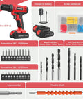 Go-To 20V Cordless Drill Driver Kit With Dual 1.5Ah Batteries, 30Nm Torque, 21 Plus 1 Clutch, complete accessory set