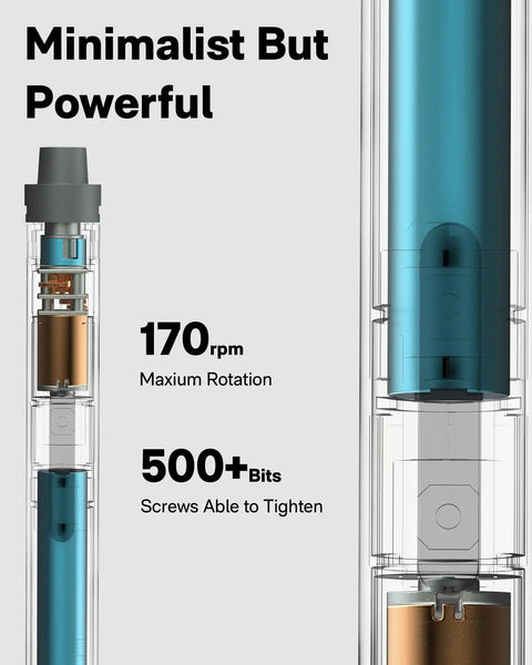 Dope 25 In 1 Mini Electric Screwdriver Set With USB C Rechargeable Power, 170 rpm rotation, 500+ bits, minimalist design
