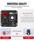 AC Motor Variable Speed Controller with overload switch, digital display, and adjustment button for industrial use, 4000W, 120-220V.