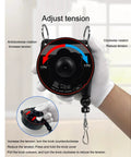 Heavy Duty Spring Balancer For Tools, Retractable 2m Stand With Hook And Wire Rope, adjustable tension knob shown in hand