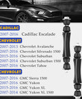 Front Sway Bar Link Stabilizer For 2007 Through 2016 Chevy Silverado 1500 Avalanche Tahoe Suburban GMC Sierra Yukon Cadillac Escalade End Link Replacement Heavy Duty Easy Install, black steel end link shown with fitment list