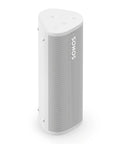 Roam 2 White Portable Waterproof Bluetooth Speaker With Crisp Clarity And Deep Bass, showing front view and controls