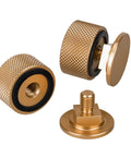 Dope Gold Aluminum Anodized Welding Hood Fasteners Set for Pipeliner Style Helmets, lightweight aluminum with silicone washer, 1 Pair