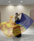 Grab These Awesome Worship Flags For Dance With Soft Chiffon Fabric And Flexible Rods waving in the air during a performance.