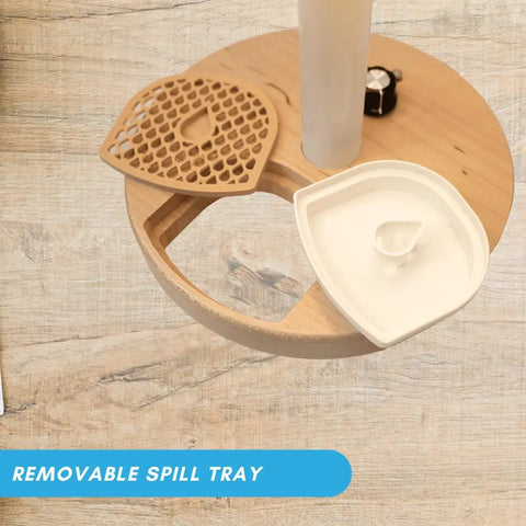 Removable spill tray of Water Dispenser Lamp With Led Dimmer And Built In Water Pump Bedside Table Light For Home And Office Fridge Compatible Dope For Desk Nightstand And Kitchen Counter